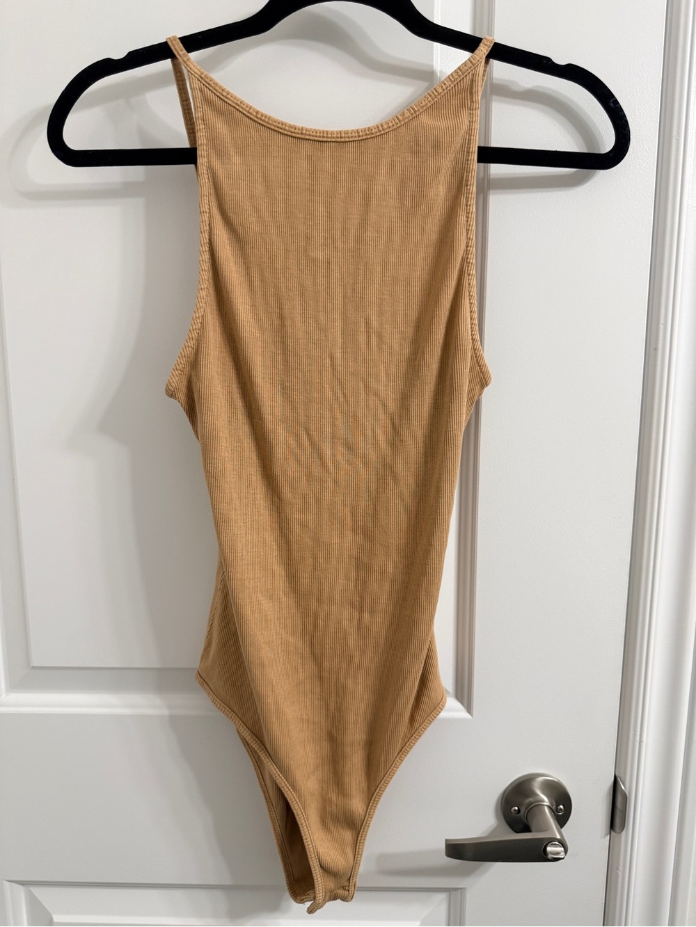 Zara One-Piece Tank Bodysuit - Tan